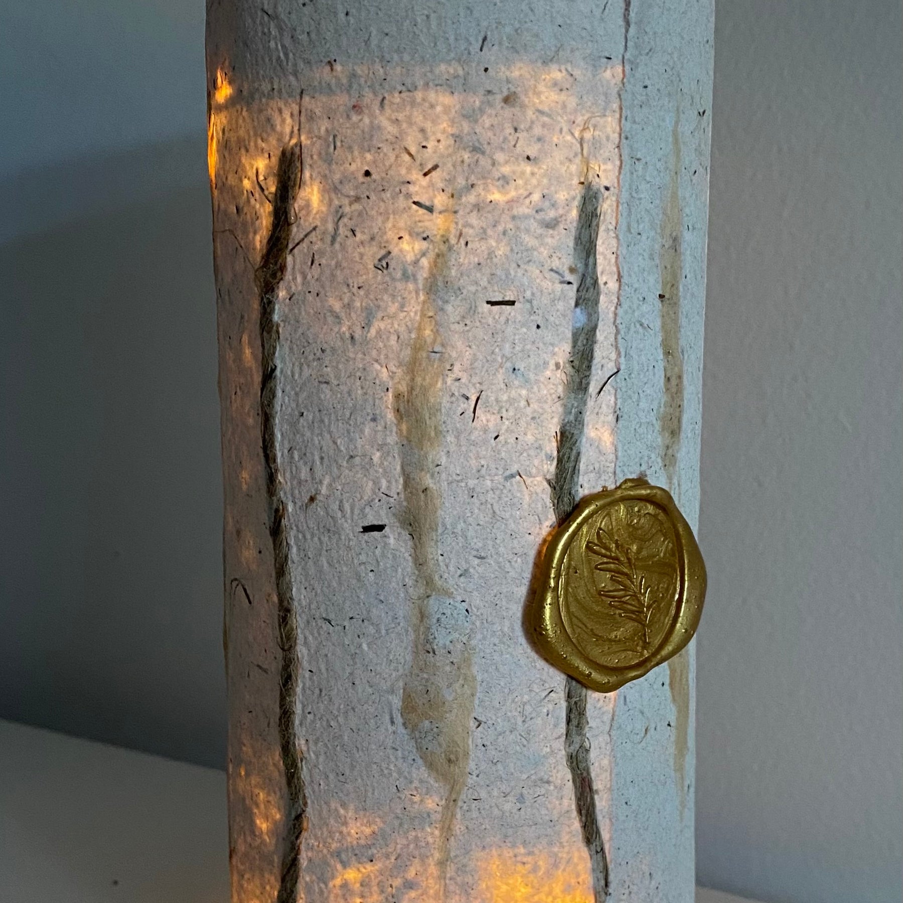 Handmade Paper Glass Light - Gift includes 1m fairy lights inside!
