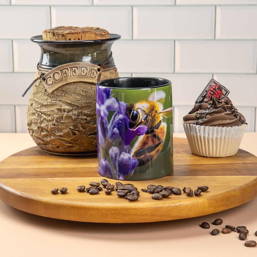 Honeybee and Lavender Coffee Mugs