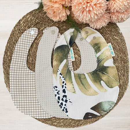 3 Dribble Bib Bundle - Jungle Baby - Bibs
