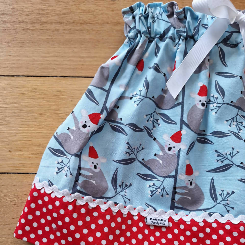 Girls Size 2 Christmas Skirt | Koala Print