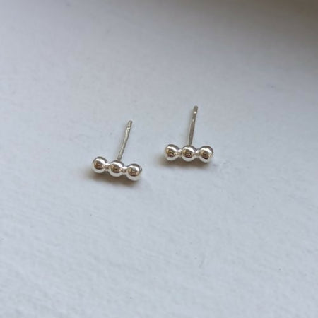 three bead studs