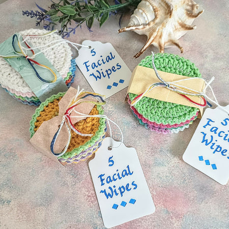 Crochet Facial Wipes (Sets of 5)