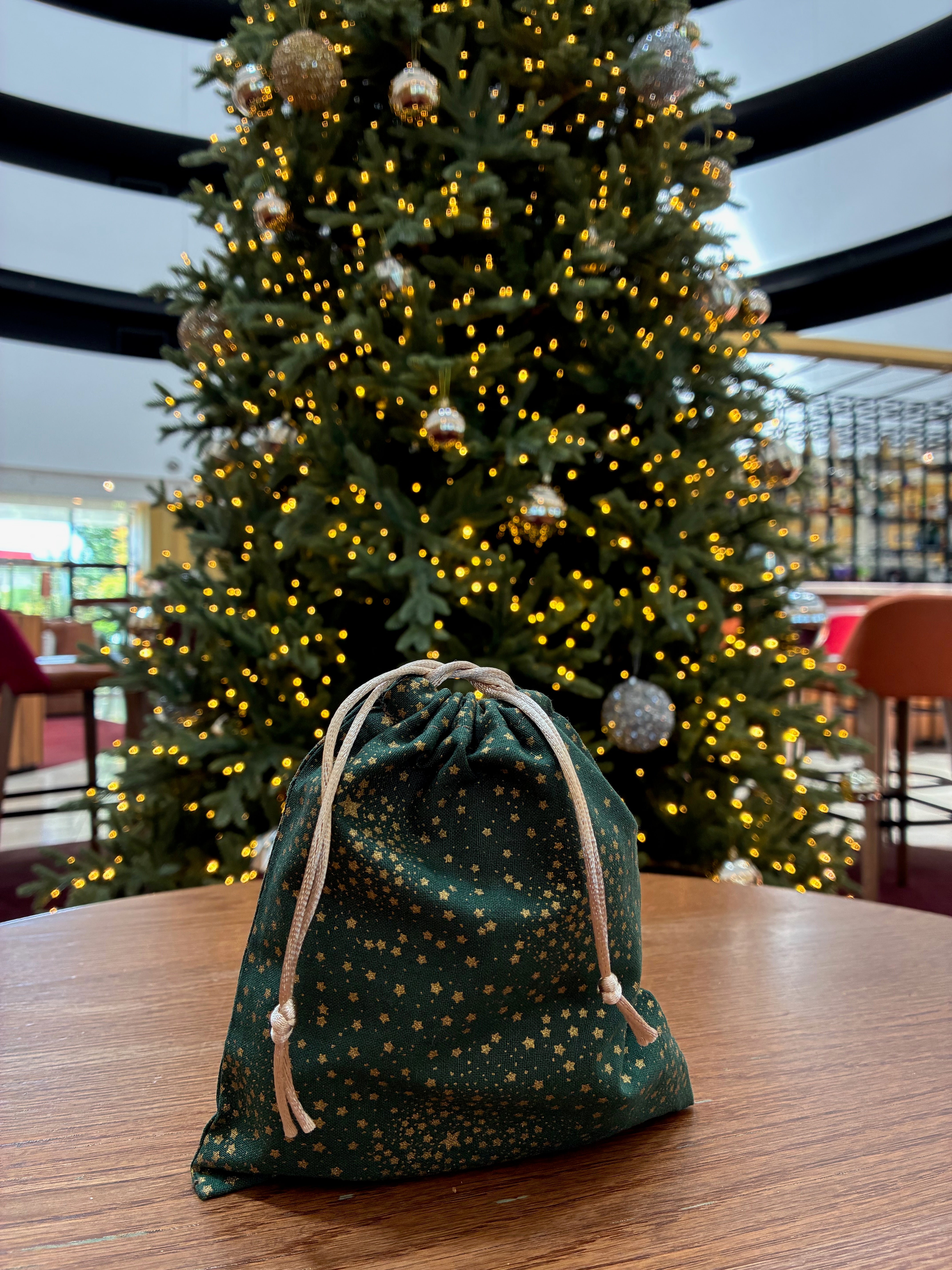 Handmade Fabric Christmas Gift Bags / reusable gift bags