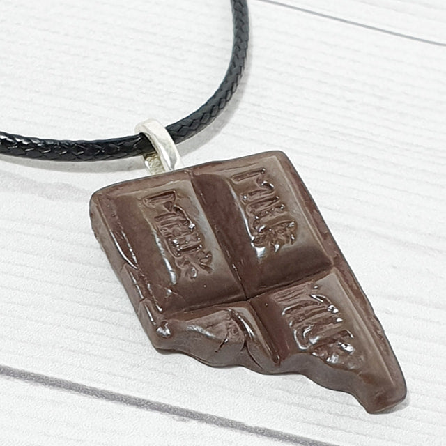 Novelty Miniature Food Chocolate Pendant Necklace