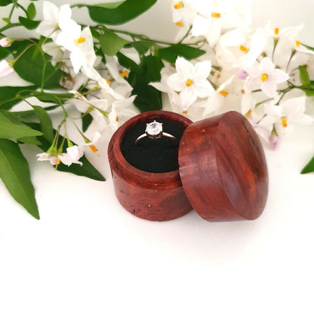 Beautiful Ring Box made of Jarrah Burl Timber, Engagement Ring box, Wedding Ring Storage , For that special person,, Made in Western Australia