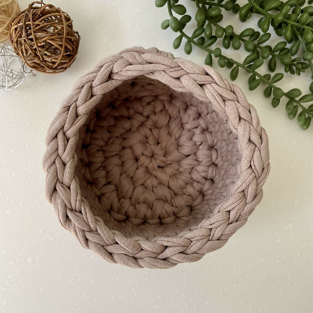 Crochet handmade basket | Natural Beige | Mini 4