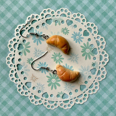 Butter croissant dangles Small (hypoallergenic hook)