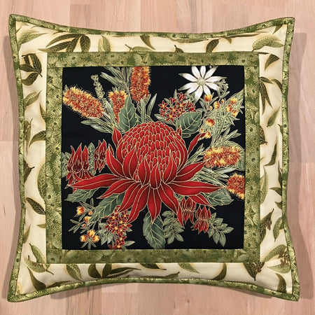handmade Australia quilted - waratah