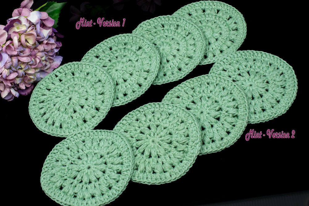 Organic Cotton Crocheted Coasters - Set of 4