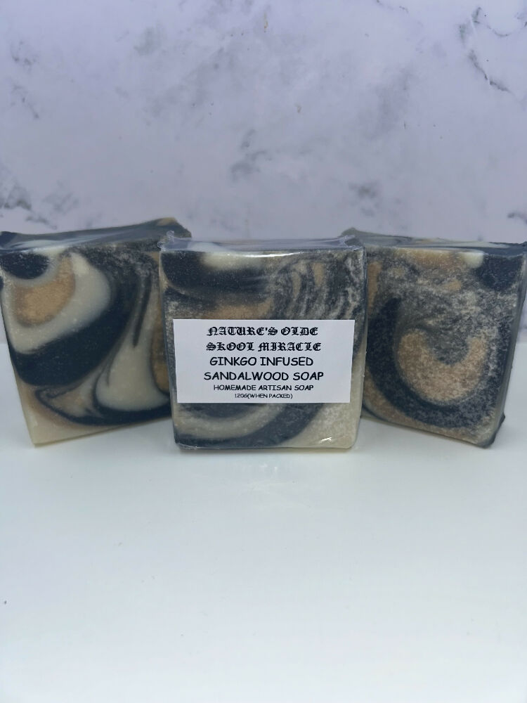 Ginkgo infused sandalwood soap