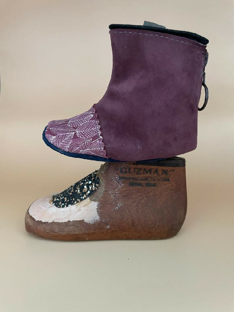 baby bootie purple vic zip boot