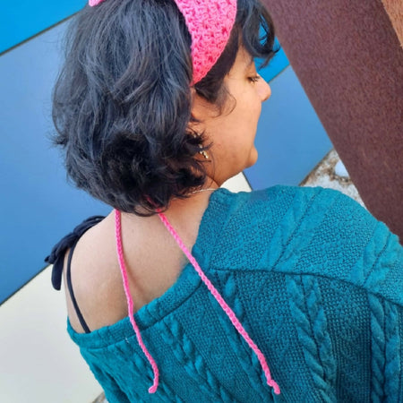 Crochet Bandanas | Pink | Purple | Pale Pink