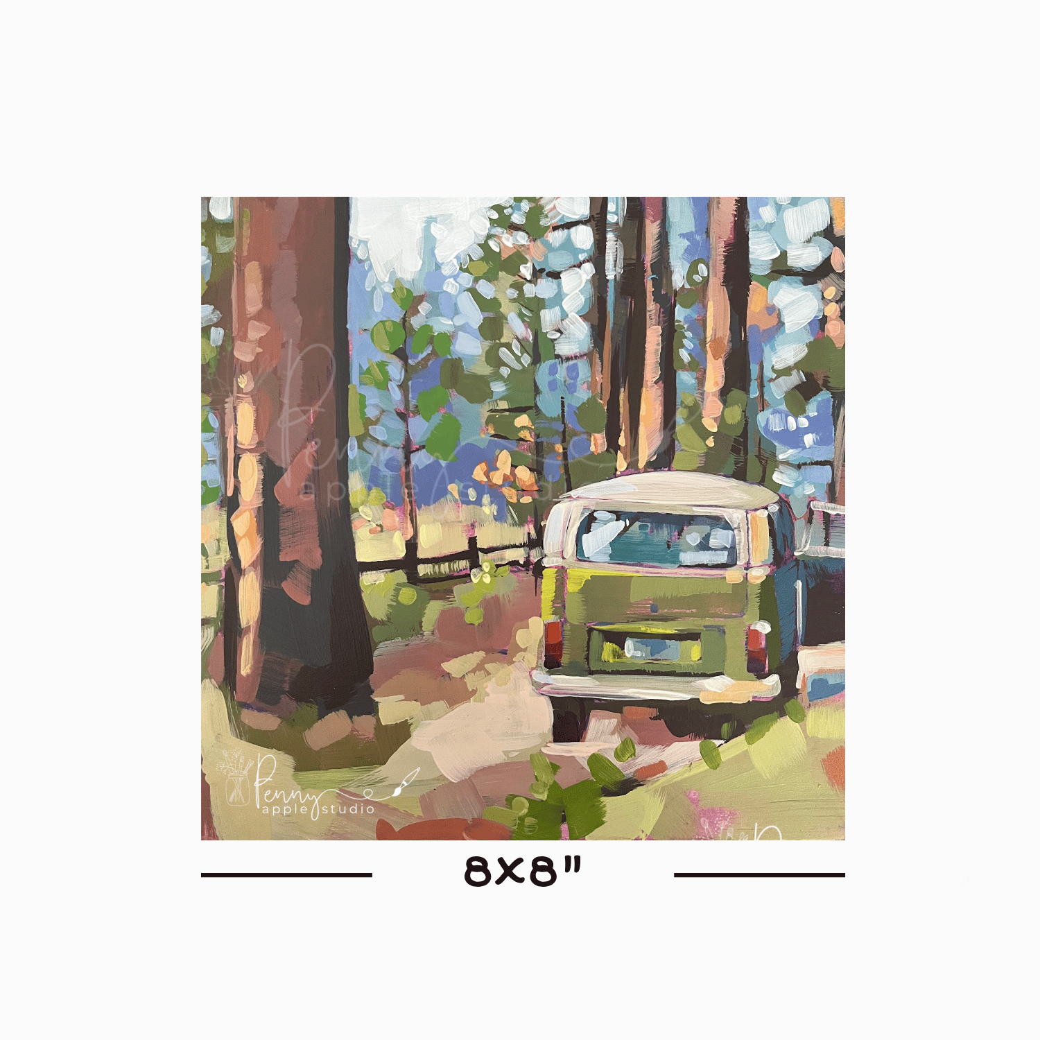 Unframed Expressive Square Art Print – Wanderlust