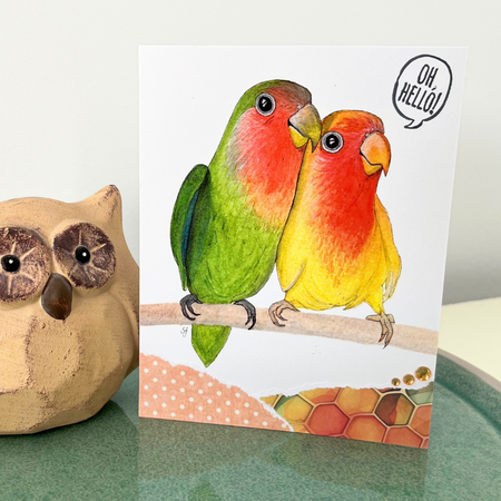 Peach-faced lovebirds