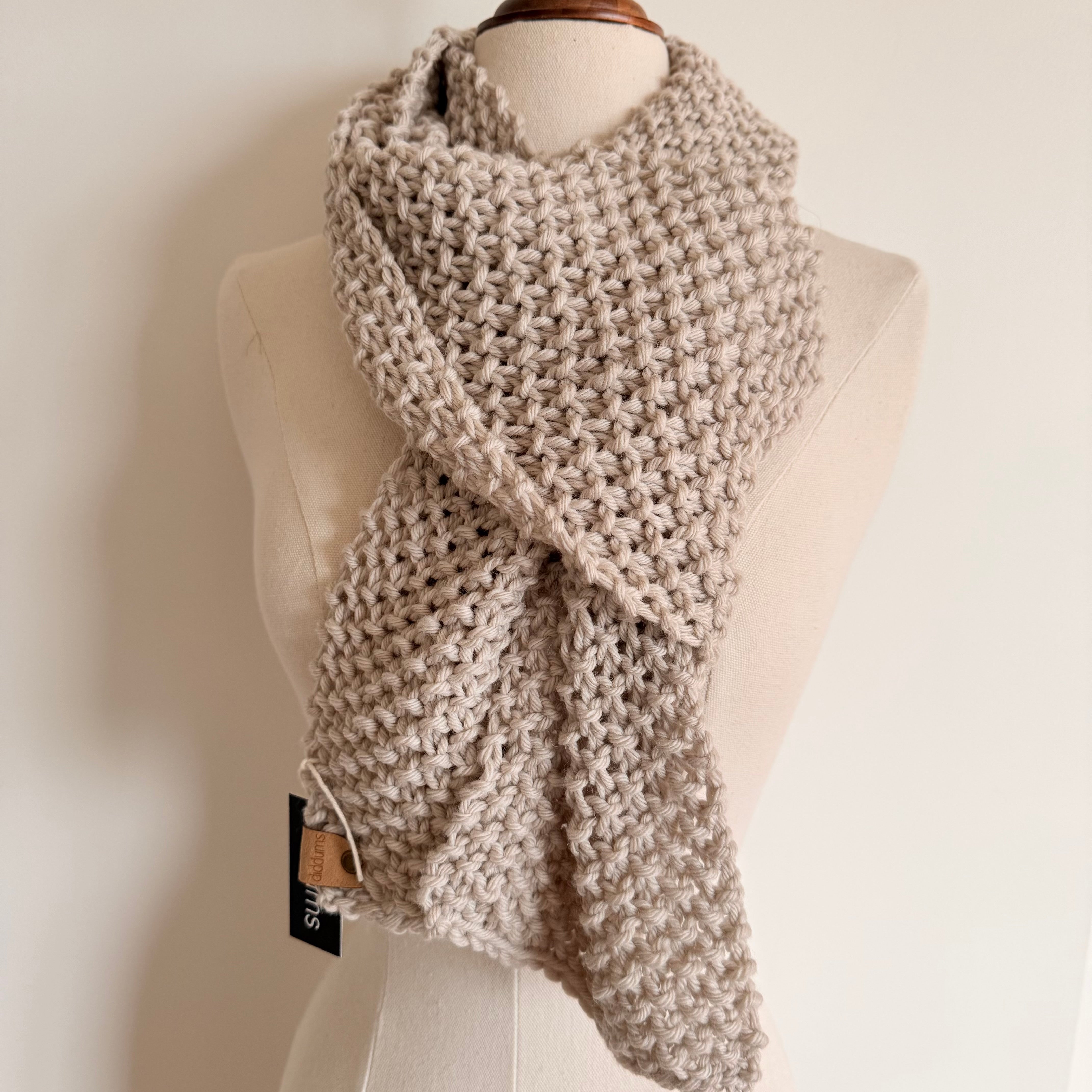 Extra Long Natural Fibre Scarf