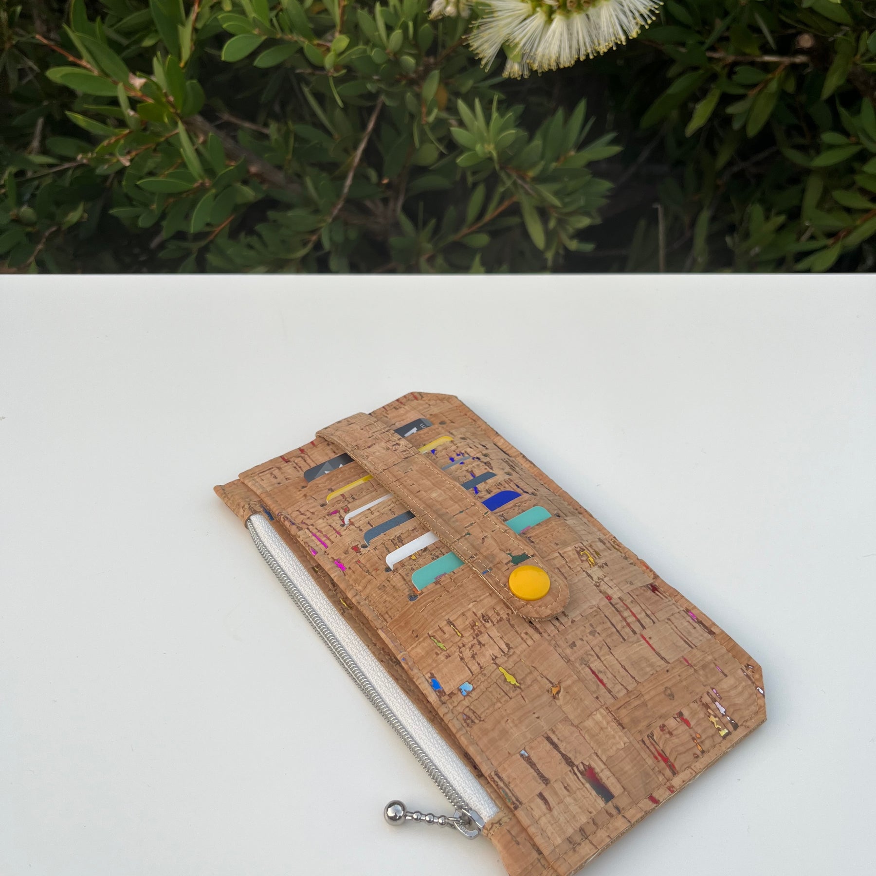 Purse Pal Wallet - Natural Metallic Portuguese Rainbow Cork