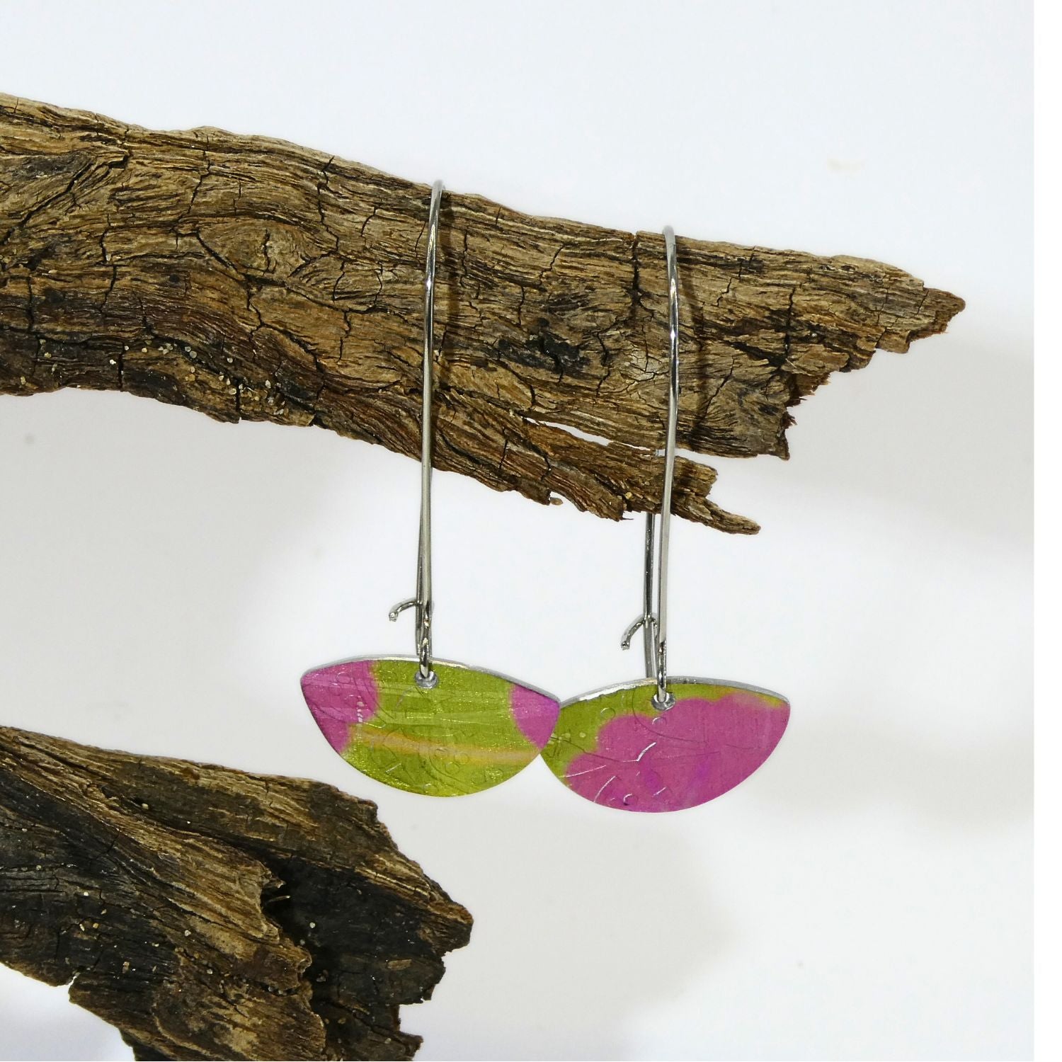 Anodised aluminium earrings Cherry Blossom Collection