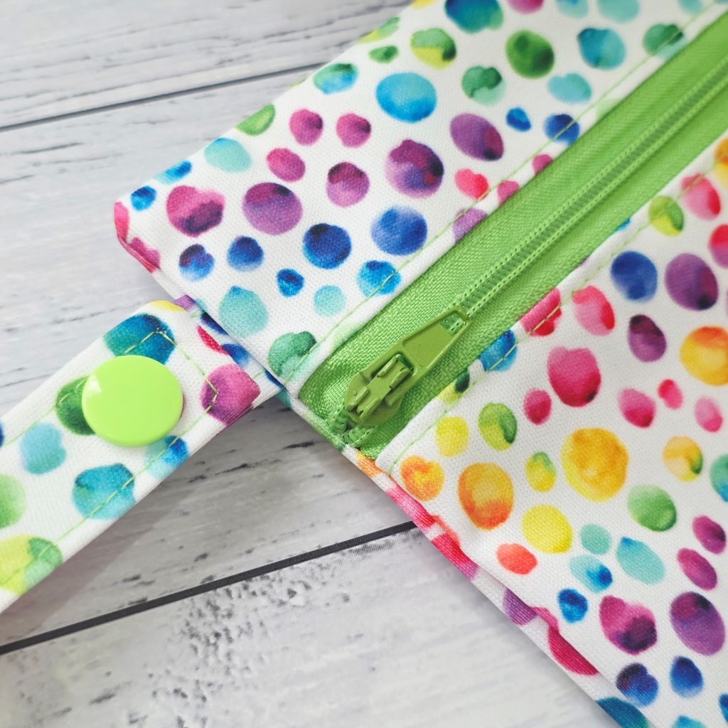 Umbrella Bag, Waterproof Reusable Zip Bag - Bright Spots or Bubble-O-Bill
