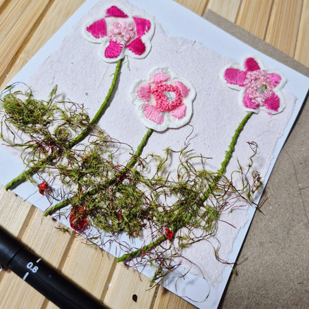 Pink Flowers Card