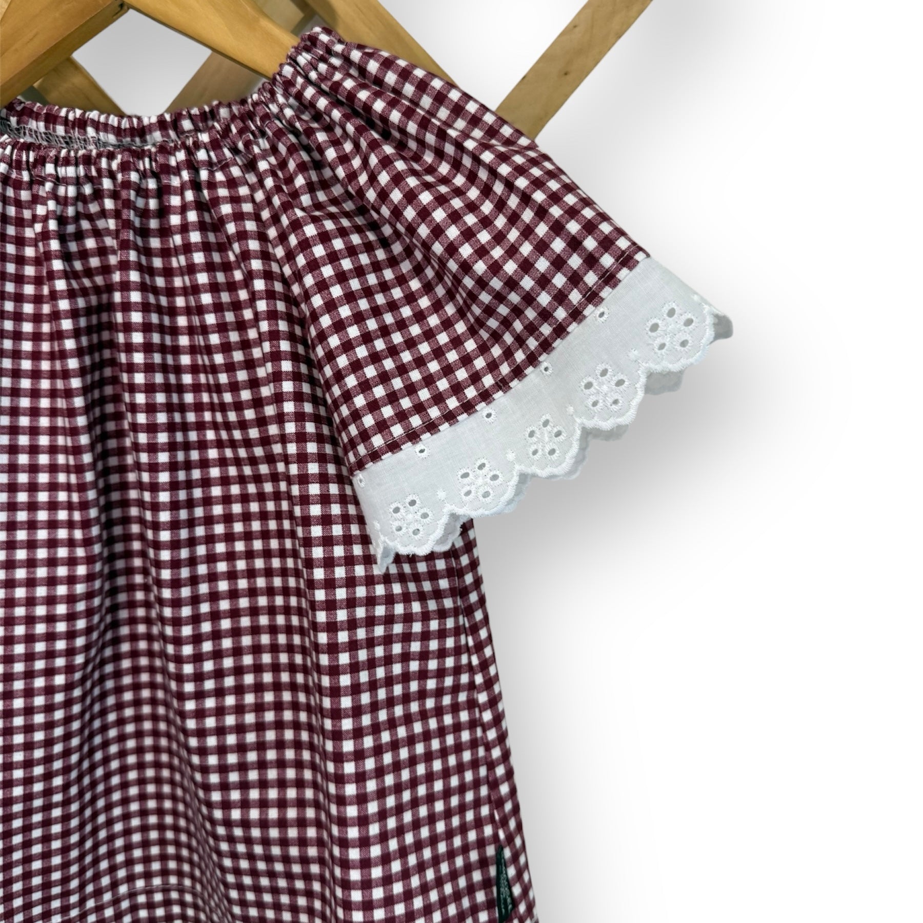 SIZE 2 Gingham Blouse and Floral High Waisted Panties SET