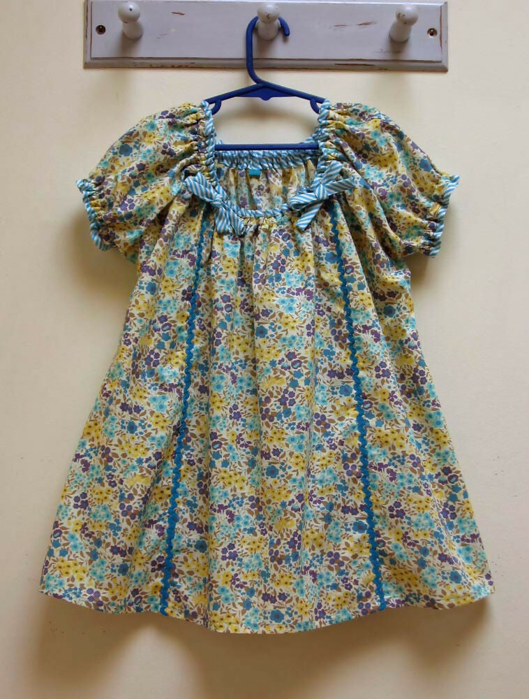 Digital sewing pattern for girl's peasant dress