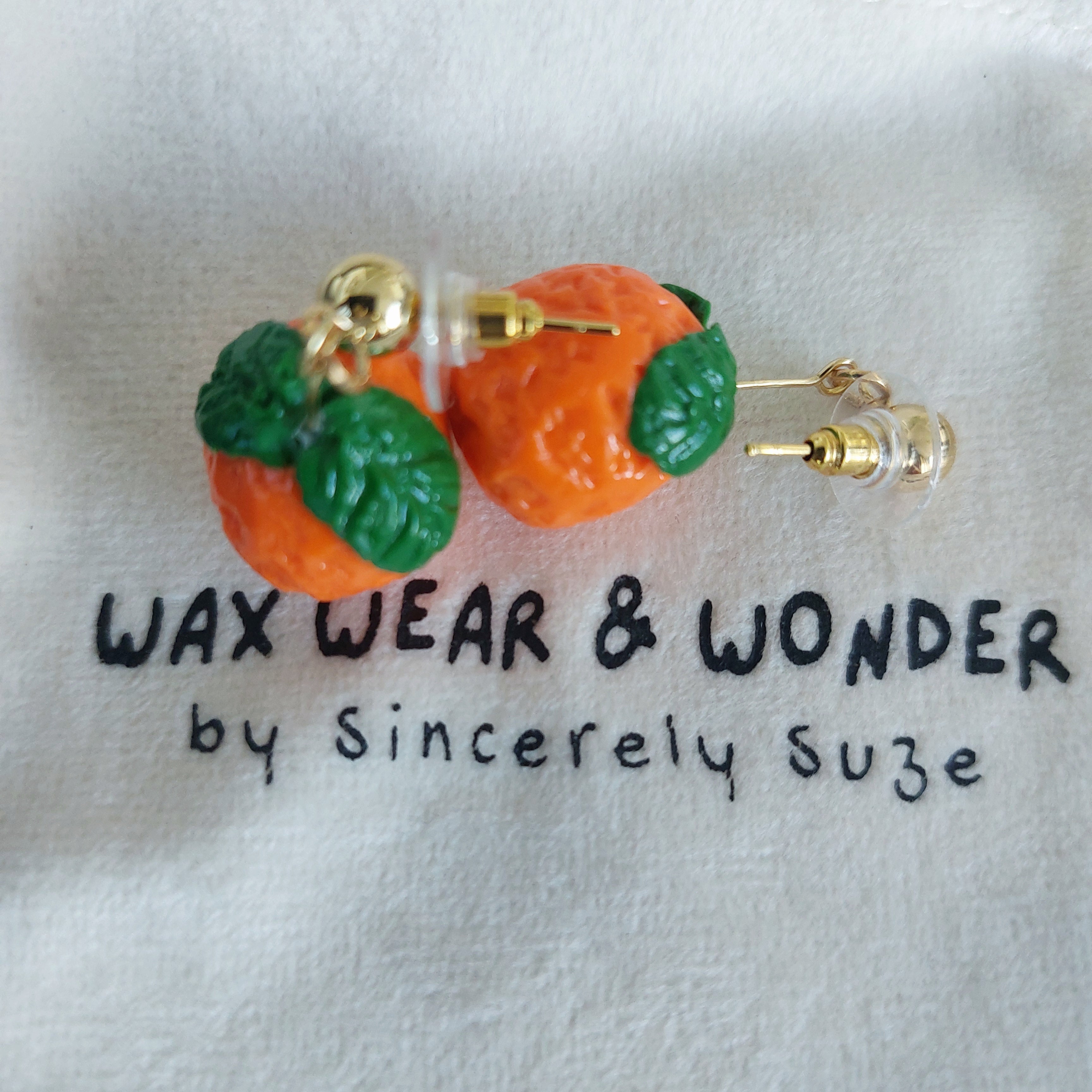 Orange Earrings | Food Inspired Statement Earrings