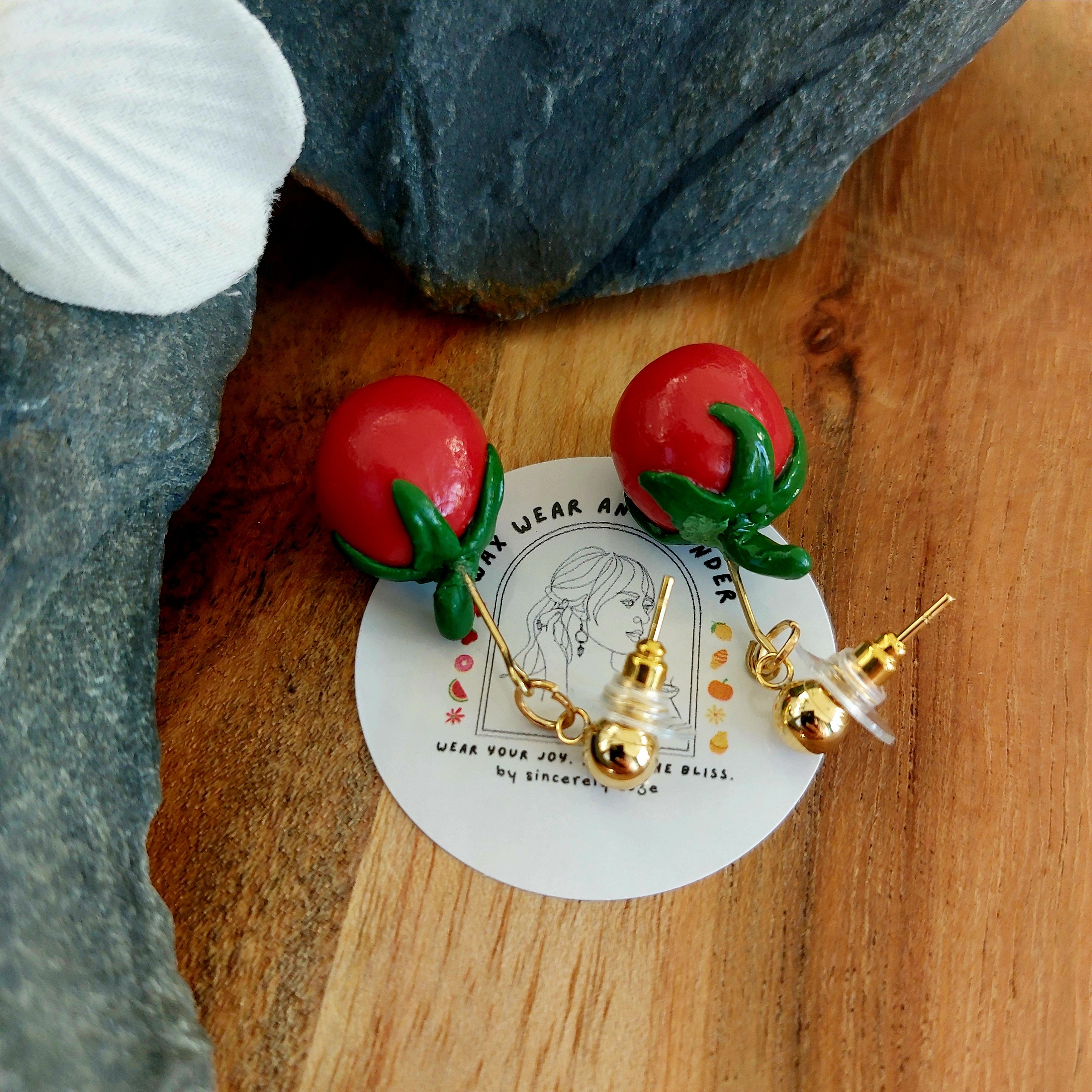Tomato Earrings | Food Inspired Statement Earrings