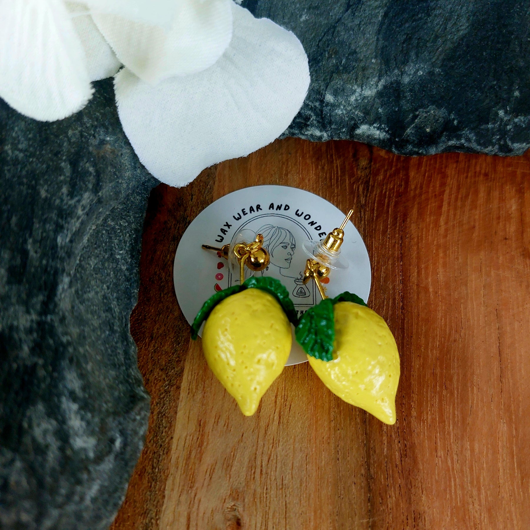 Lemon Dangles | Food Inspired Statement Earrings