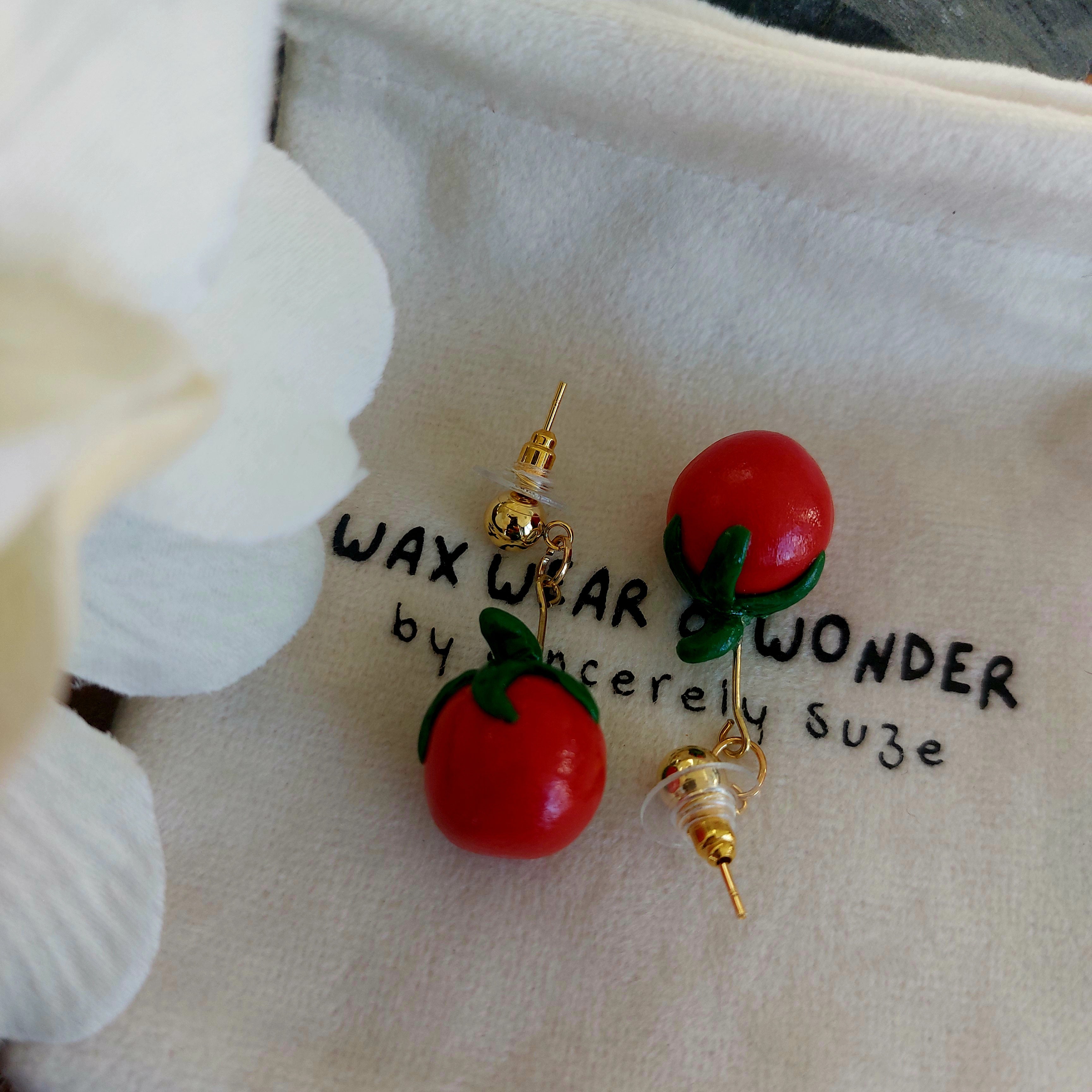 Tomato Earrings | Food Inspired Statement Earrings
