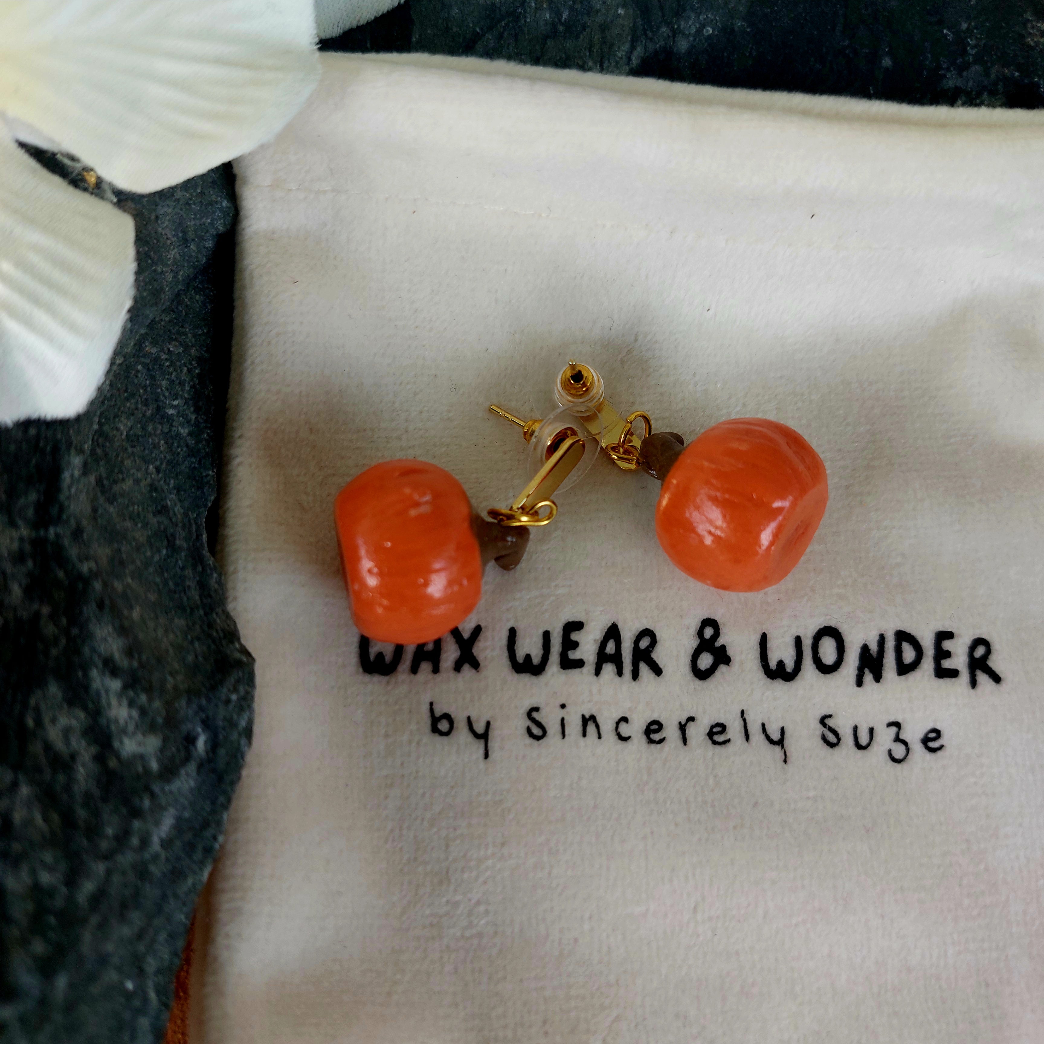 Pumpkin Earrings | Food Inspired Statement Earrings