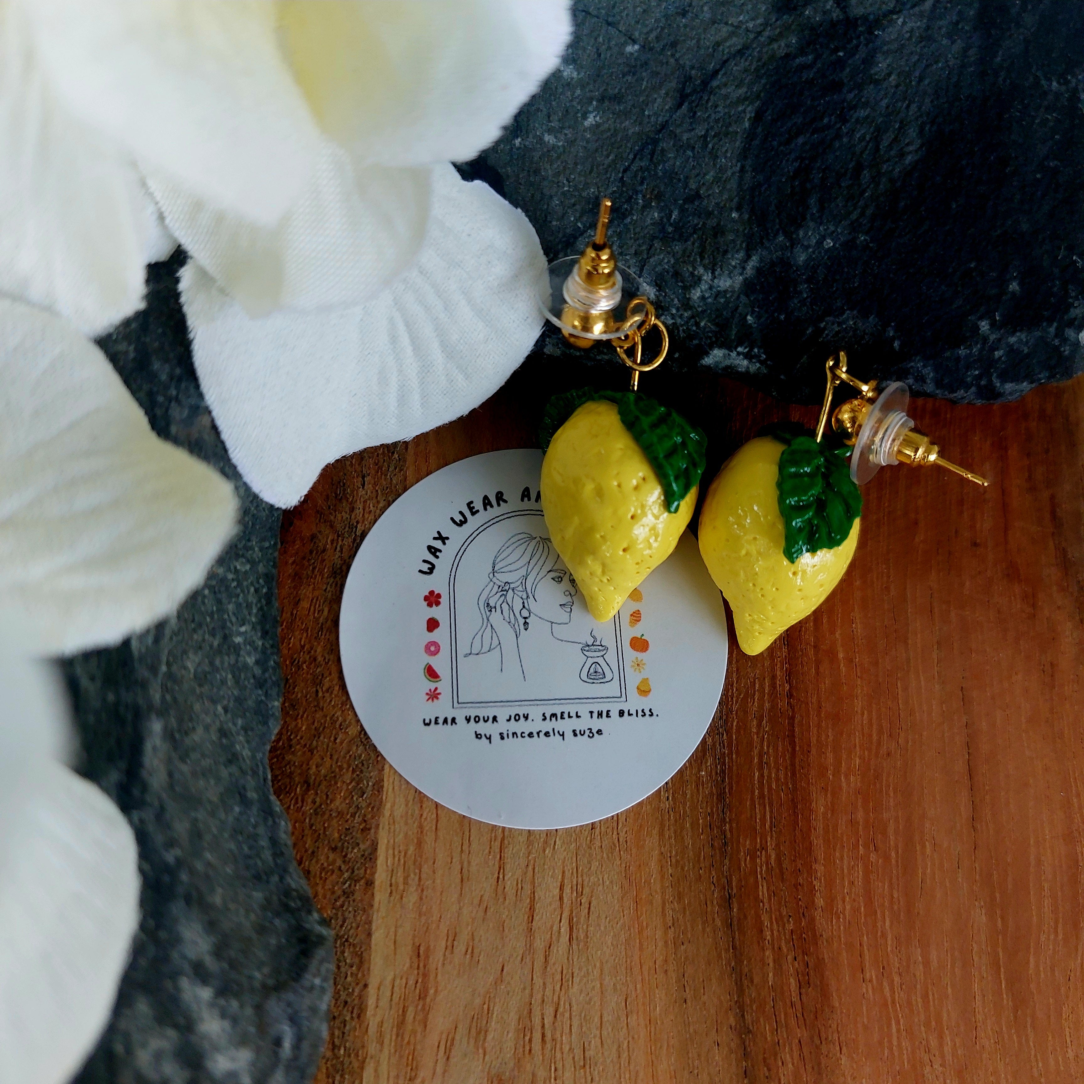 Lemon Dangles | Food Inspired Statement Earrings