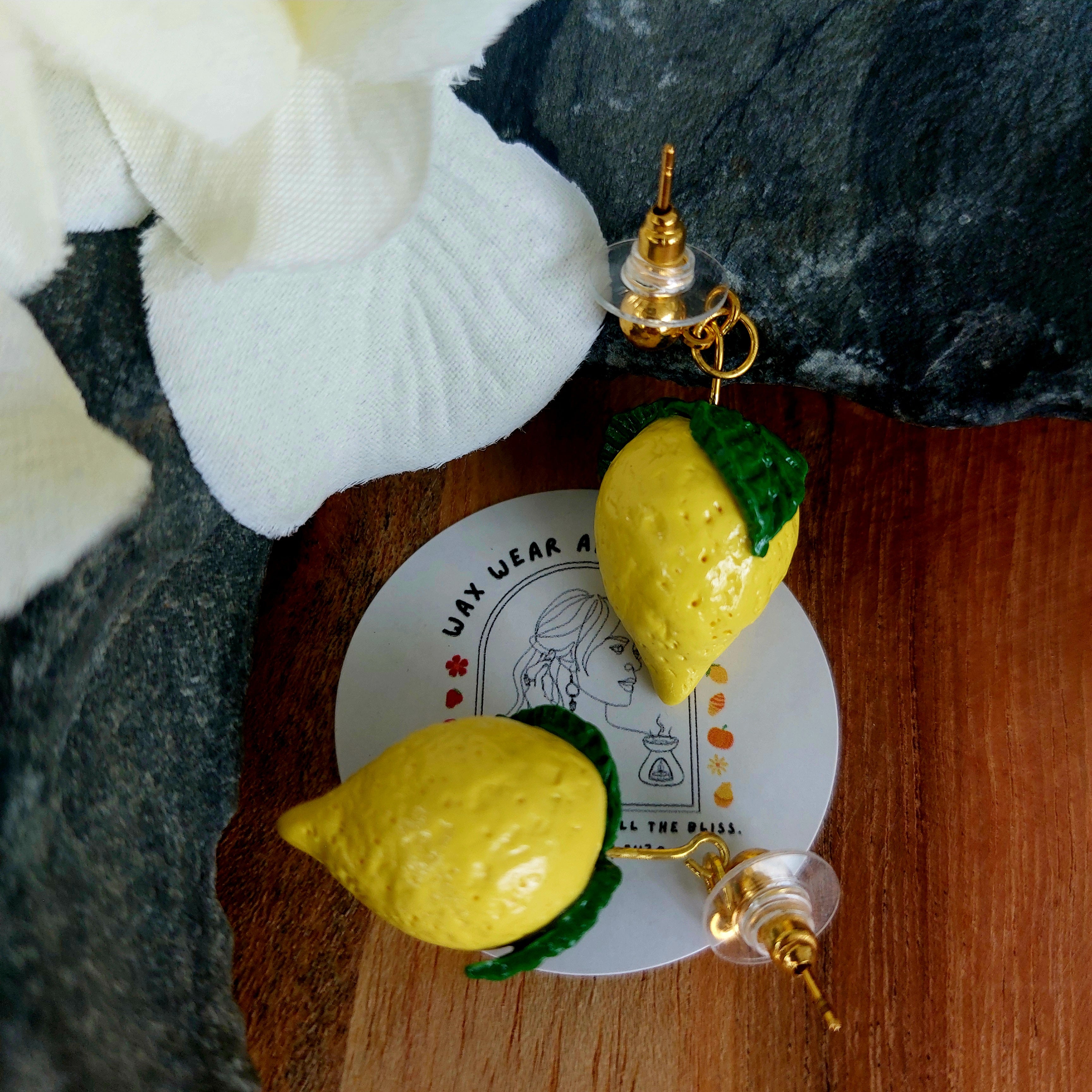 Lemon Dangles | Food Inspired Statement Earrings