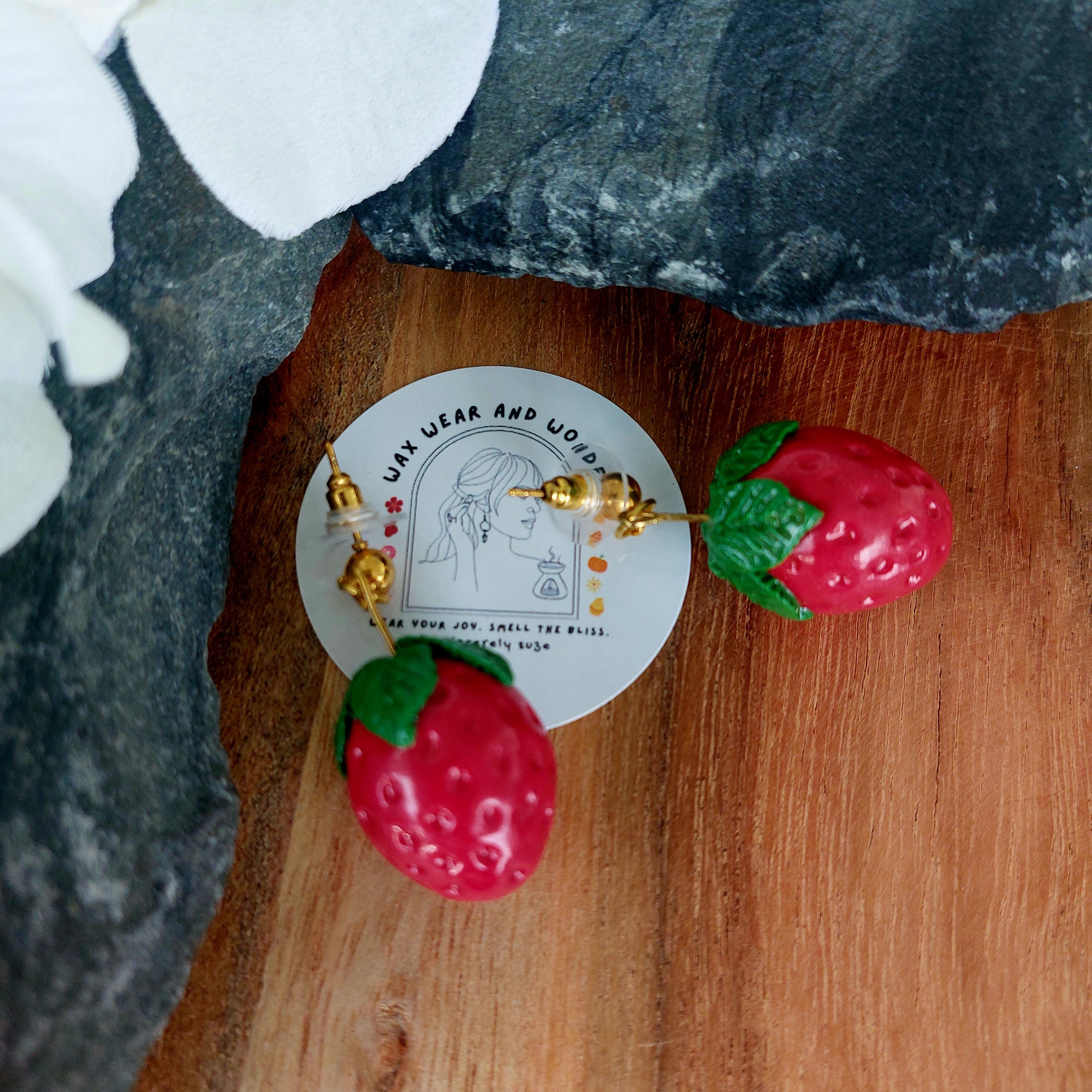 Strawberry Earrings | Food Inspired Statement Earrings