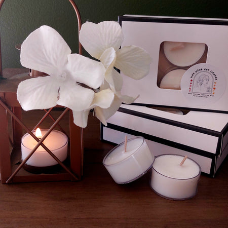 Soy Tea Light Candles - Pack of 6 | Unscented Glow