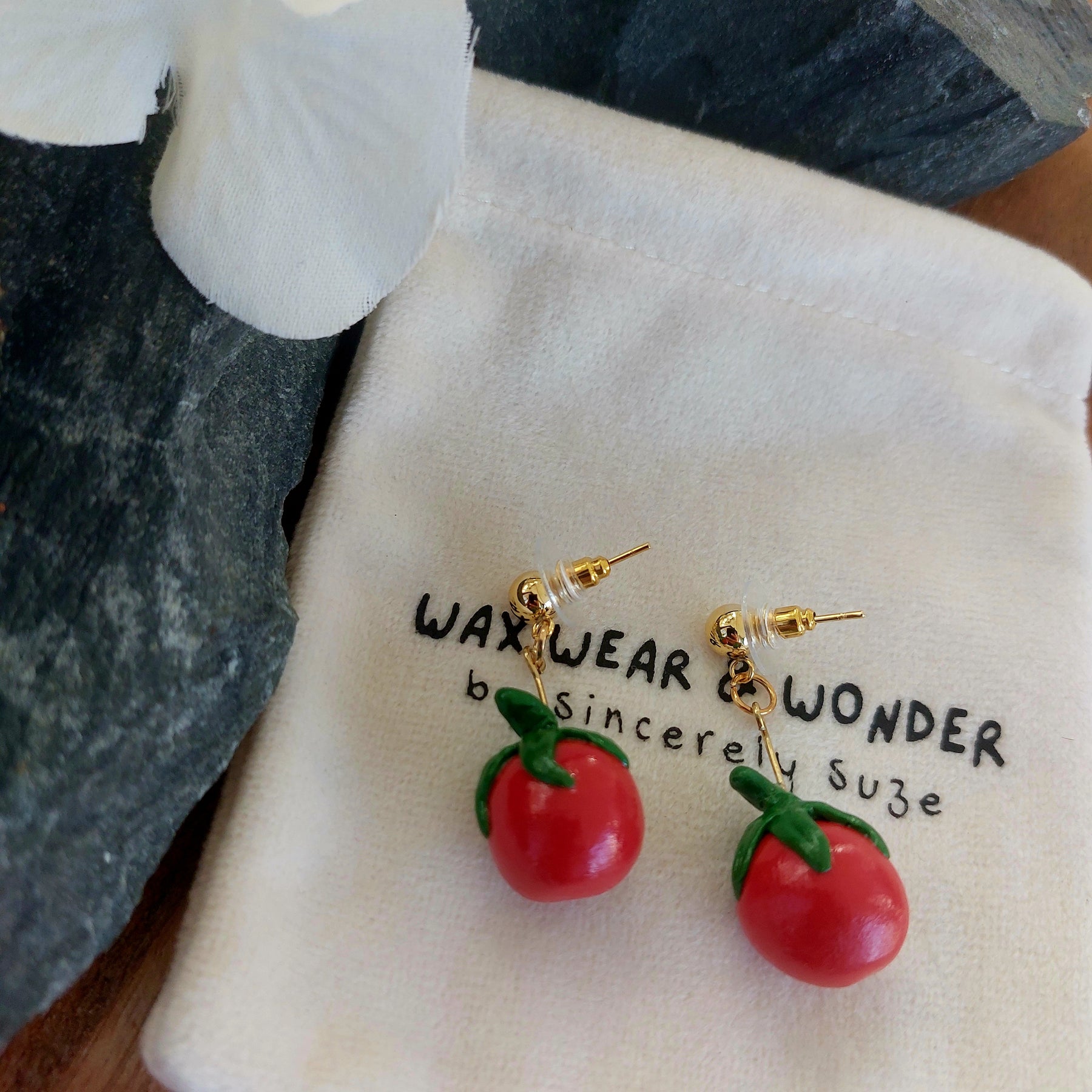 Tomato Earrings | Food Inspired Statement Earrings