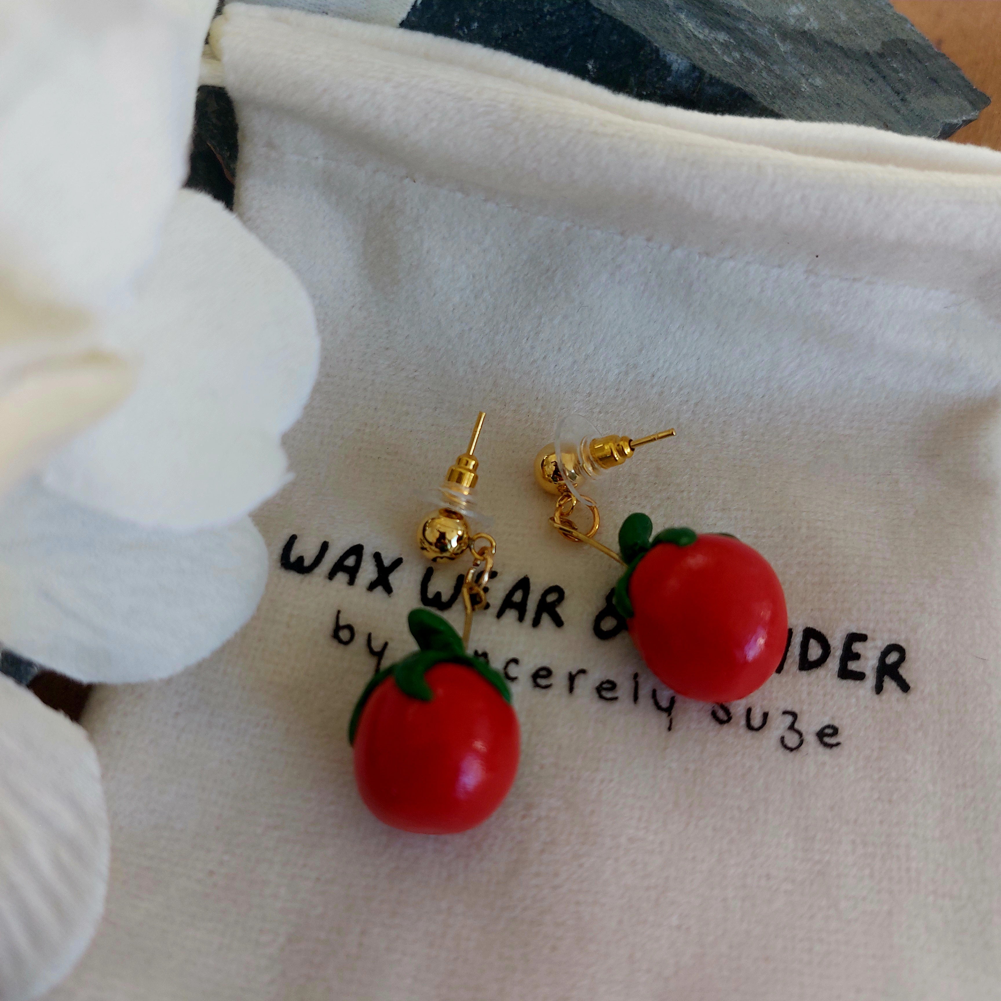 Tomato Earrings | Food Inspired Statement Earrings