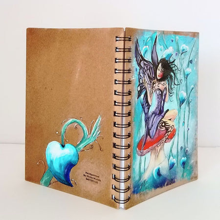 Fairy of Hearts Handpainted Notebook A5 - Lined