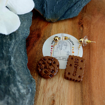Cookie Earrings | Food Inspired Statement Earrings