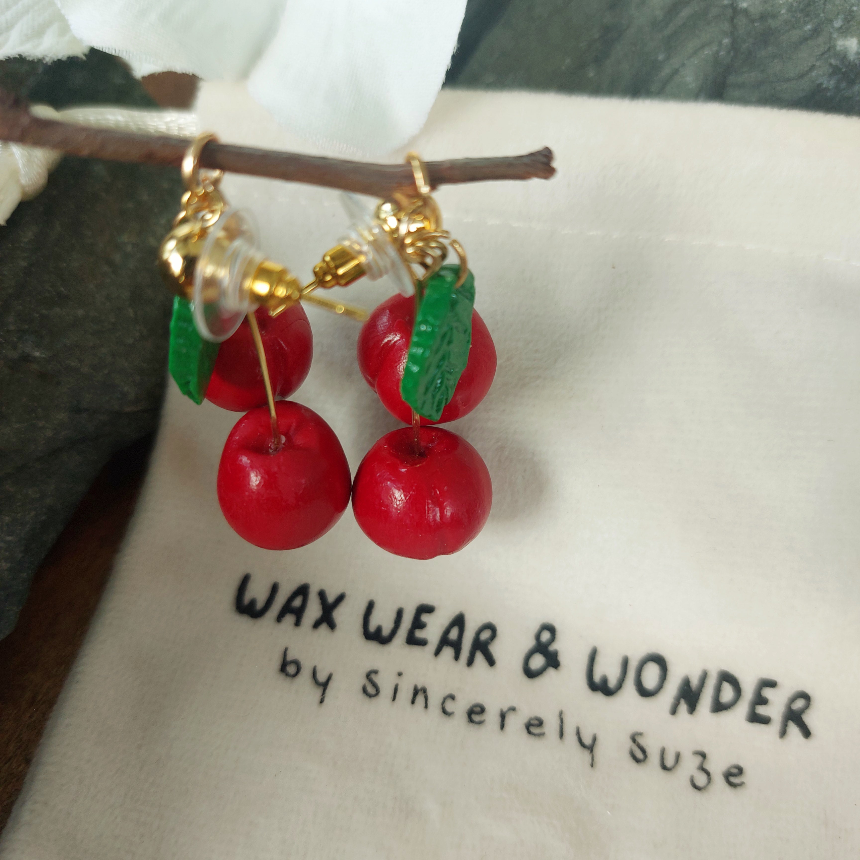 Cherry Earrings | Food Inspired Statement Earrings