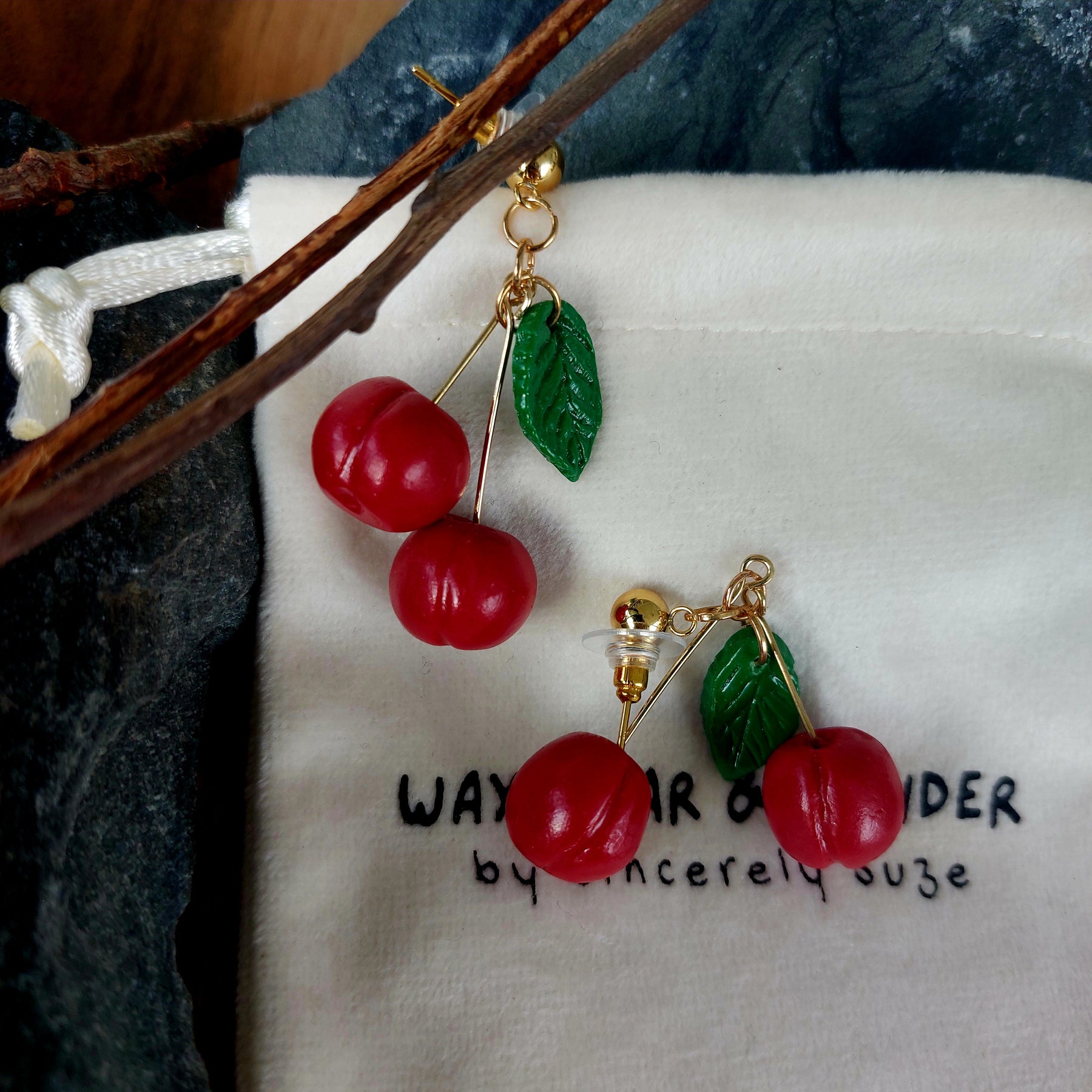 Cherry Earrings | Food Inspired Statement Earrings