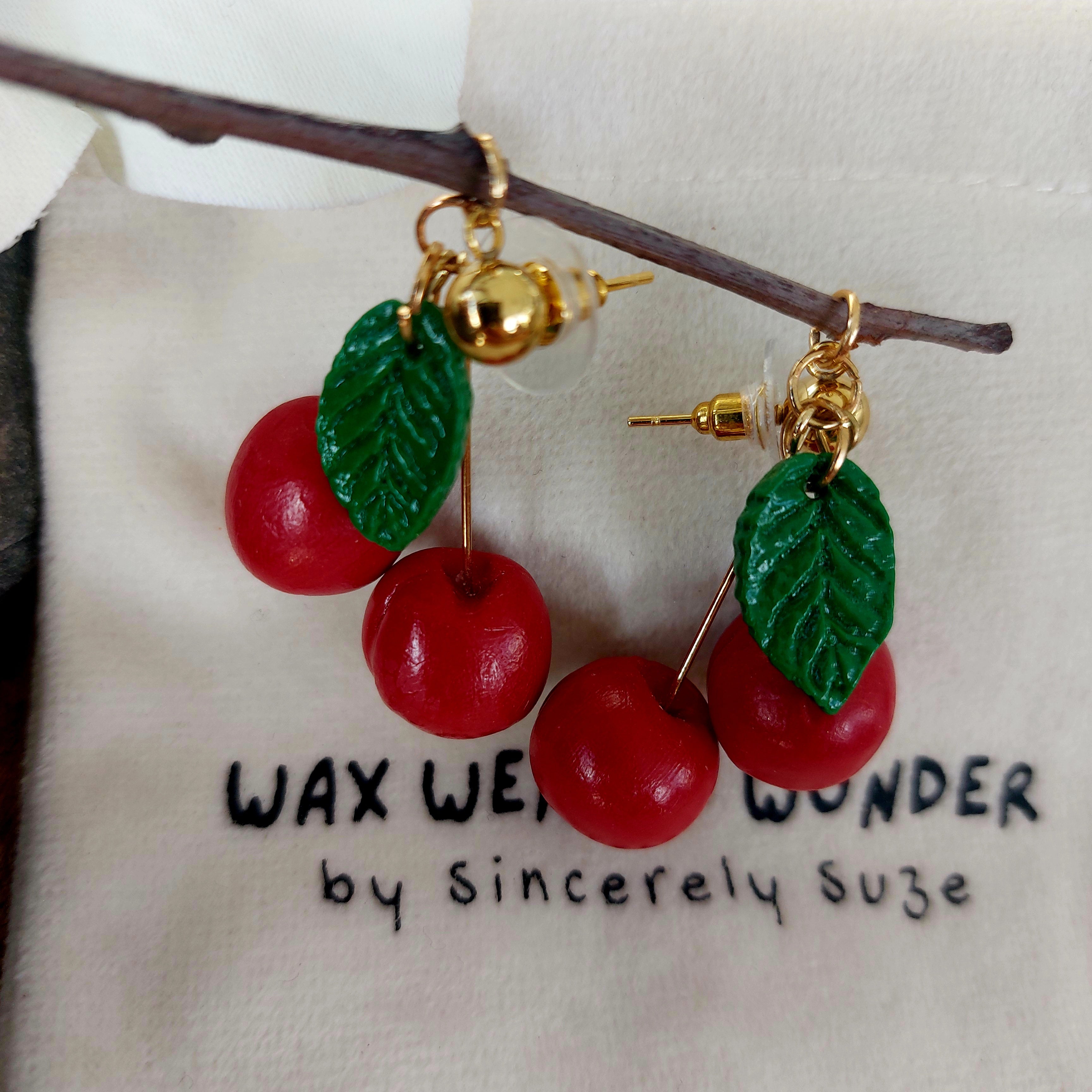 Cherry Earrings | Food Inspired Statement Earrings