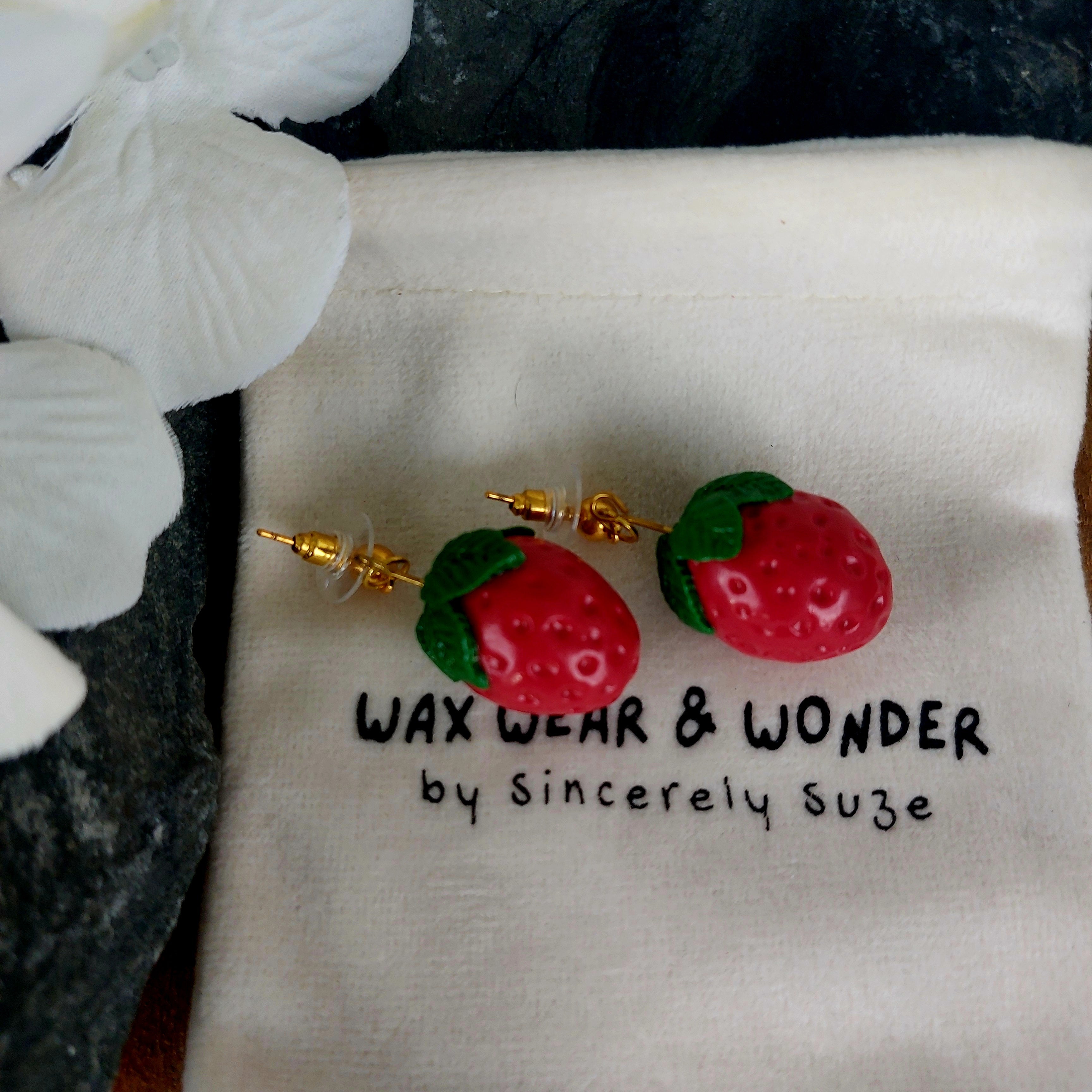 Strawberry Earrings | Food Inspired Statement Earrings
