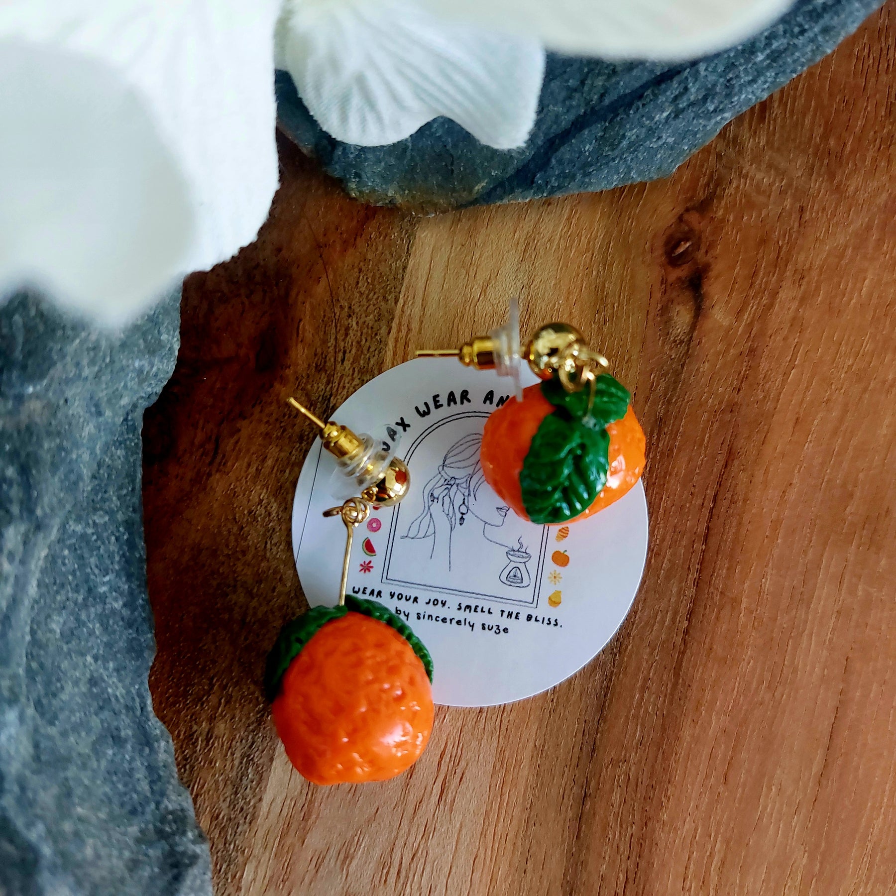 Orange Earrings | Food Inspired Statement Earrings