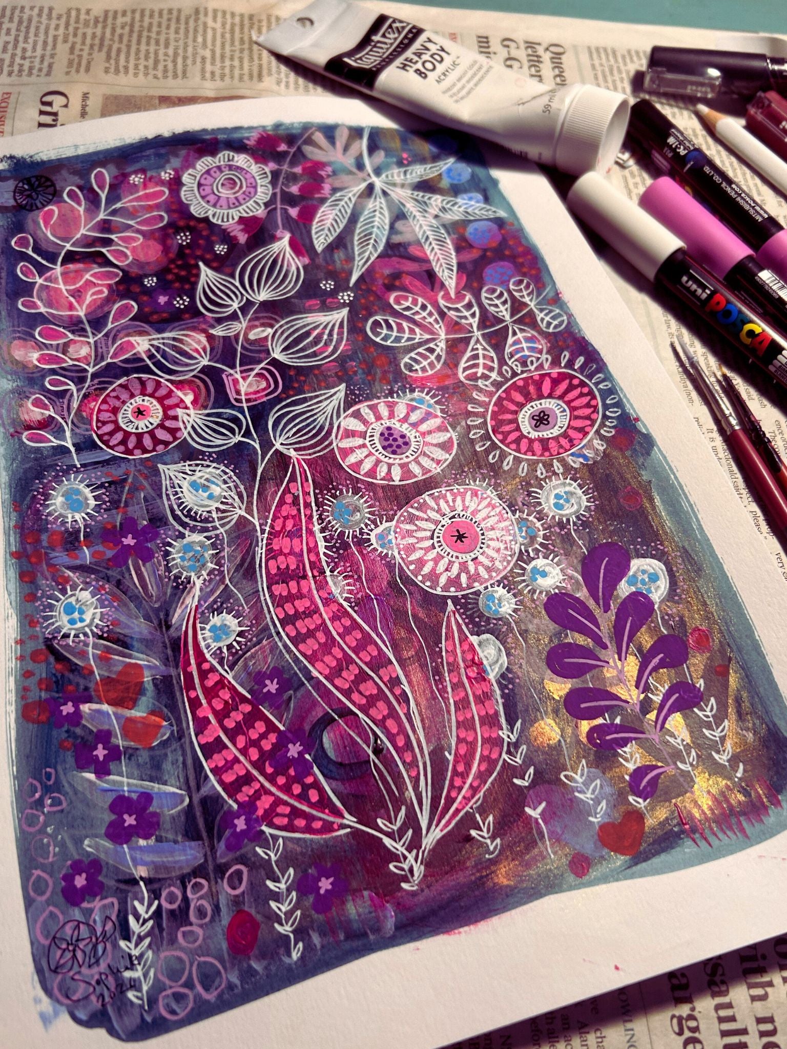 Original Hand painted Art:  Light Finds Its Way