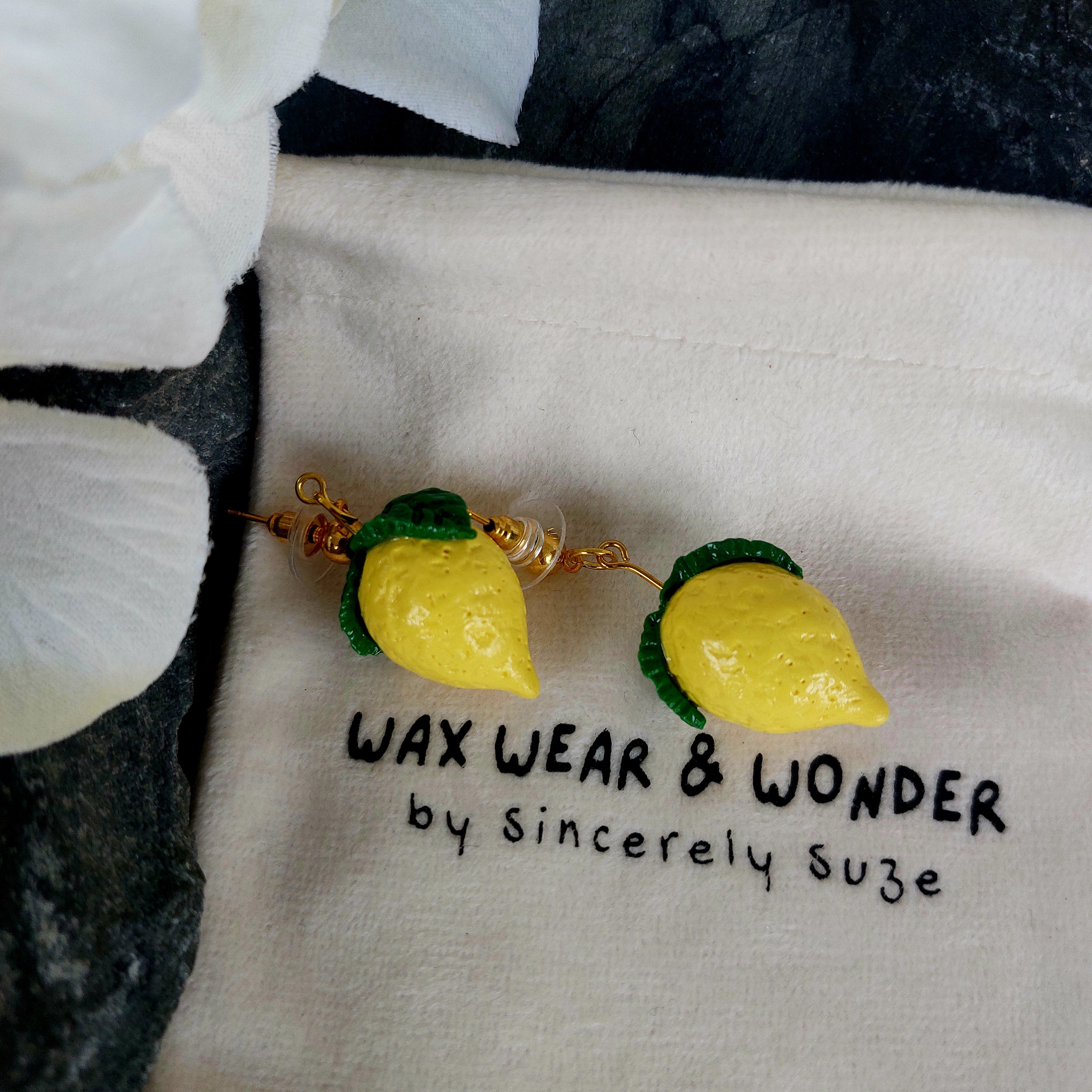 Lemon Dangles | Food Inspired Statement Earrings
