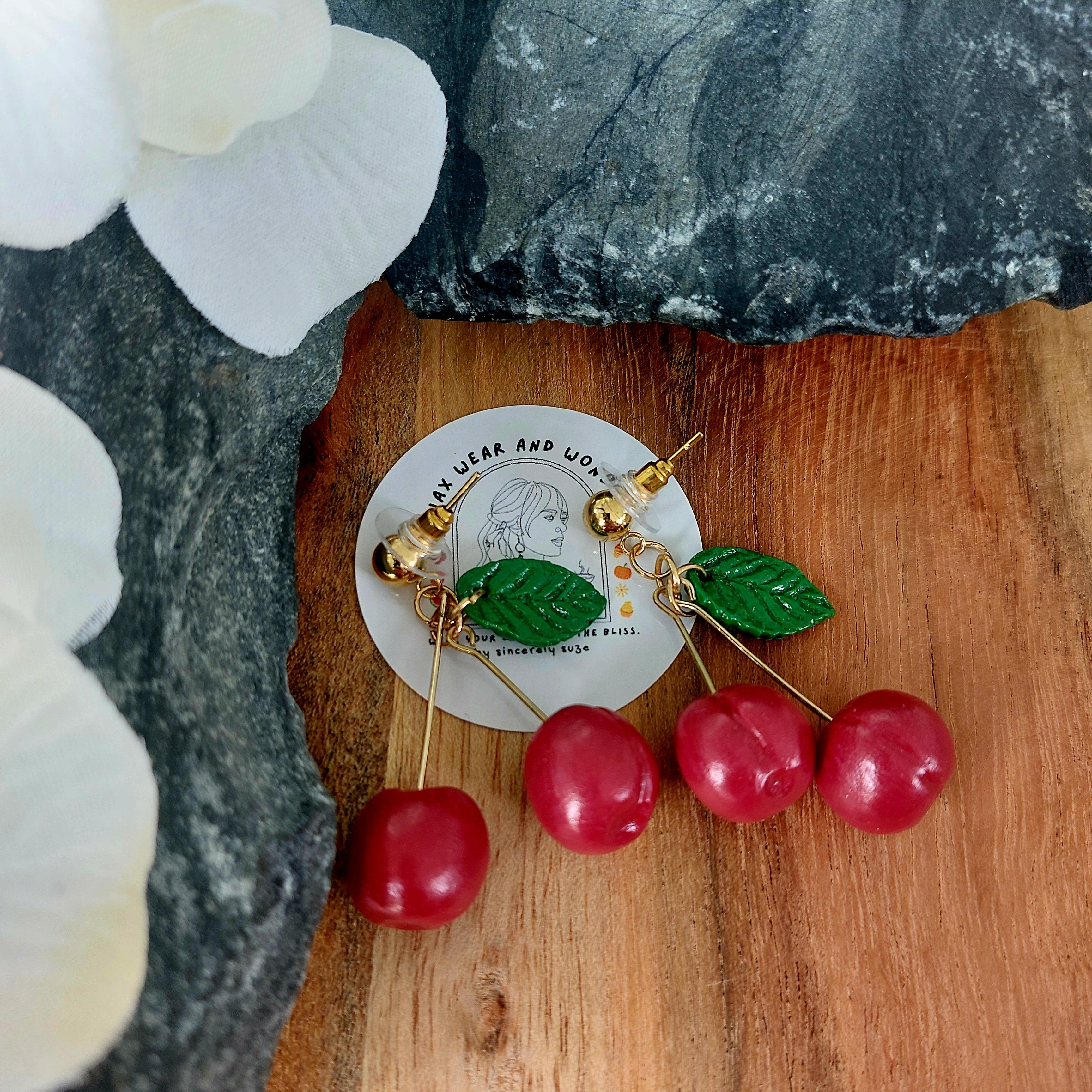 Cherry Earrings | Food Inspired Statement Earrings