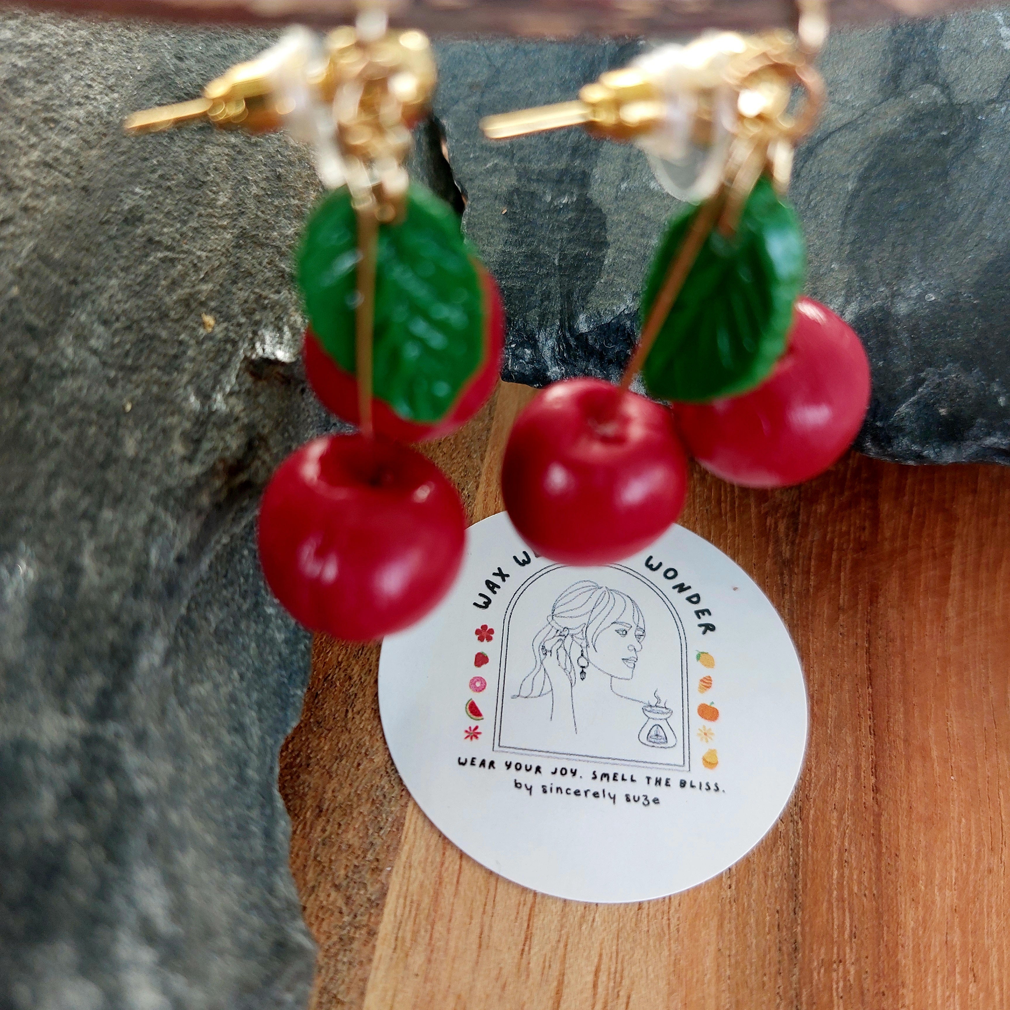 Cherry Earrings | Food Inspired Statement Earrings