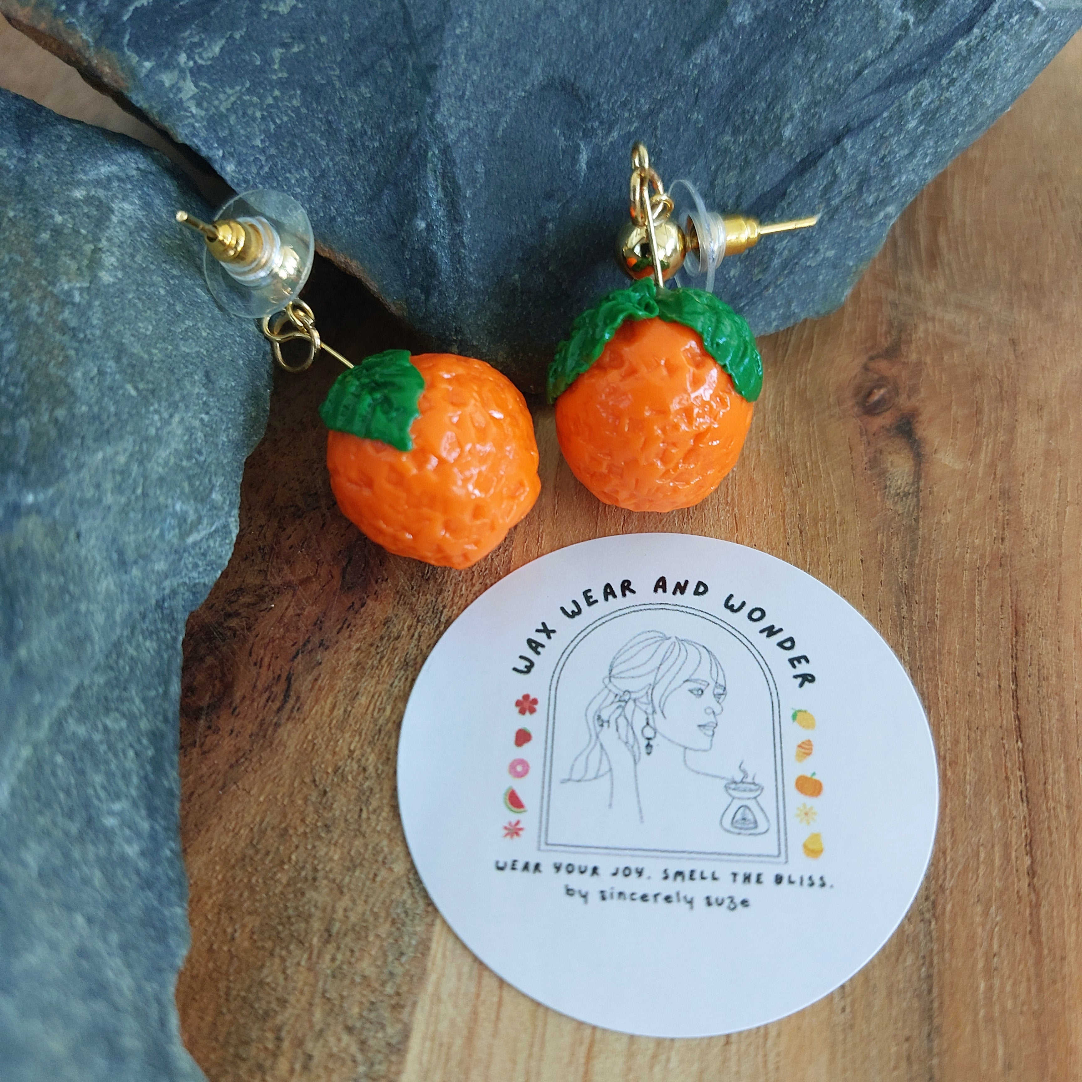 Orange Earrings | Food Inspired Statement Earrings