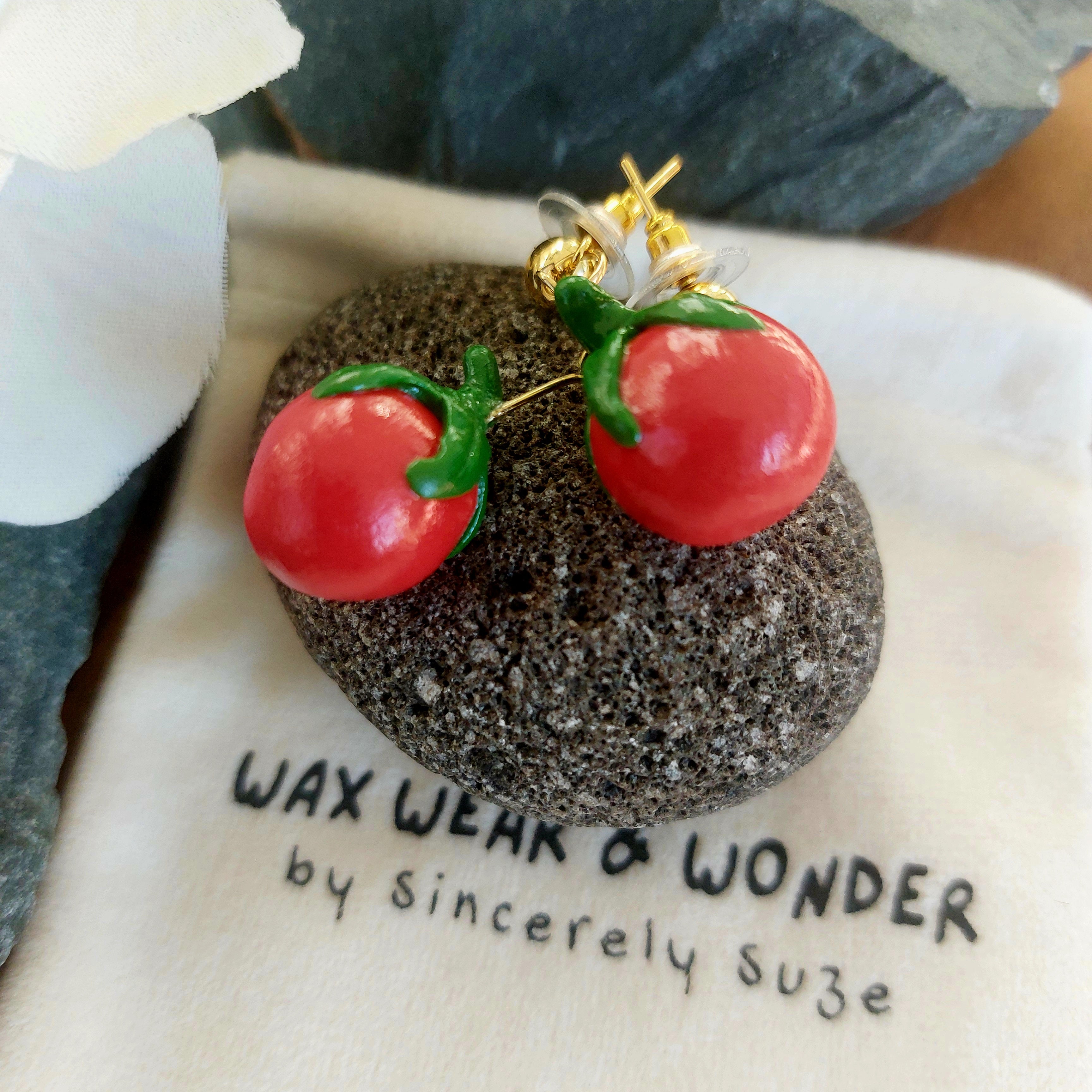 Tomato Earrings | Food Inspired Statement Earrings