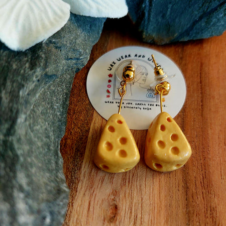 Cheese Earrings | Food Inspired Statement Earrings